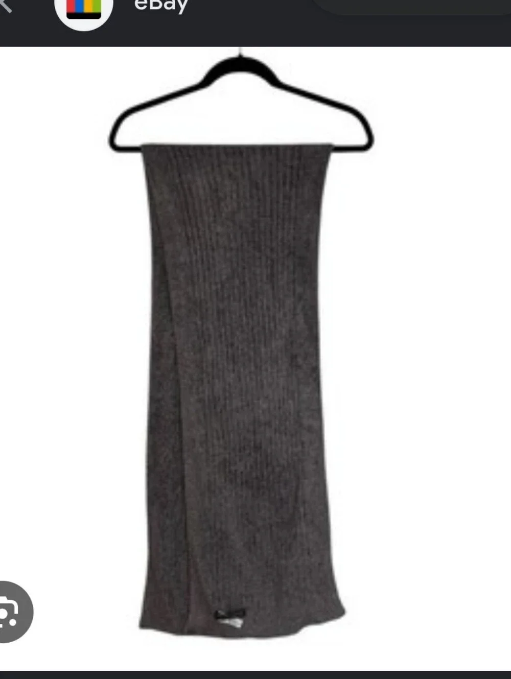 Barefoot Dreams CozyChic Lite ribbed scarf is crafted from a soft, dark gray
